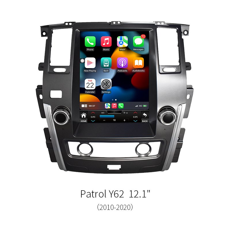 12.1″ Android Car Stereo Radio For Nissan Patrol Y62 2010‑2020 8‑Core 1920*720 GPS Navigation Multimedia Player