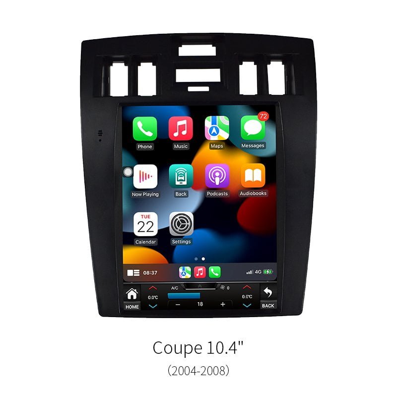 For Hyundai Coupe 2004‑2008 10.4 Inch Vertical Screen Android Car Radio GPS Navigation Head Unit