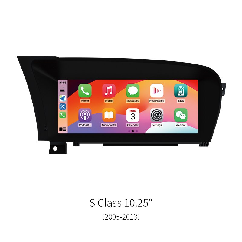 10.25″ Android Navigation Screen For Mercedes S‑Class W221 2005‑2013 Wireless CarPlay Upgrade