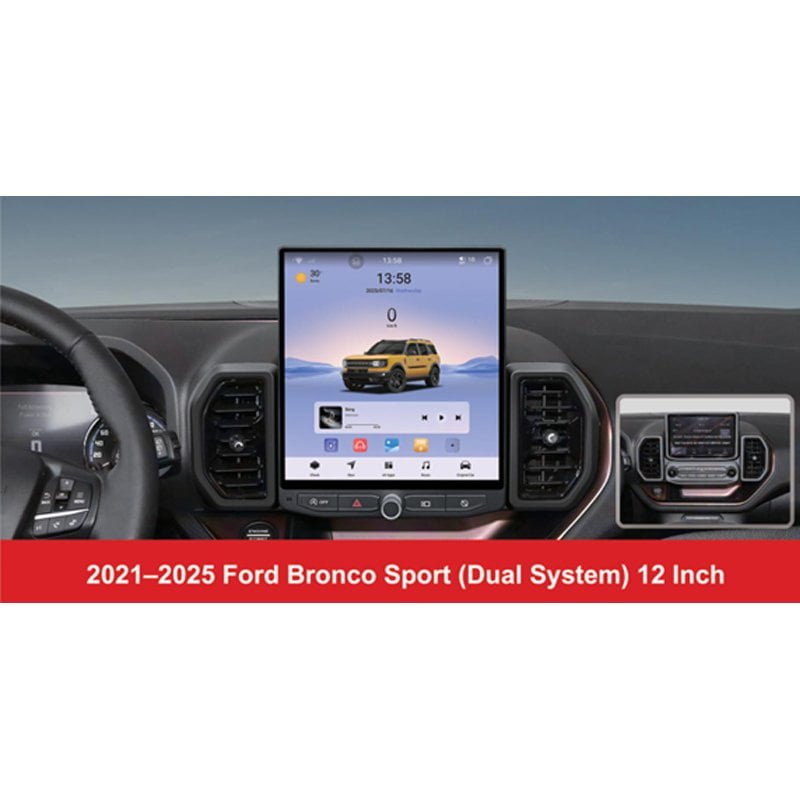 For Ford Bronco Sport 2021‑2025 12″ Dual‑System Android Car Stereo