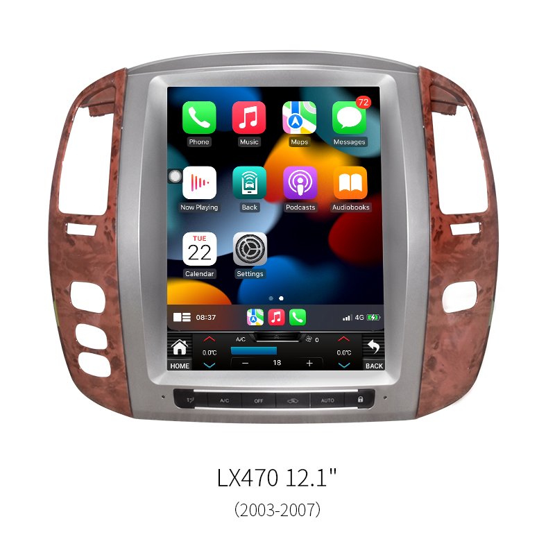 12.1 Inch Android Car Stereo Radio For Lexus LX470 2003‑2007 8‑Core 1920*720 GPS Navigation Multimedia Player