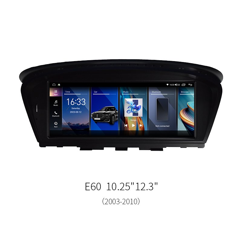 10.25"/12.3" 8-Core Android Car Head Unit for BMW 5 Series E60 2003-2010 1920*720 HD Touch Screen Infotainment Car Stereo Upgrade