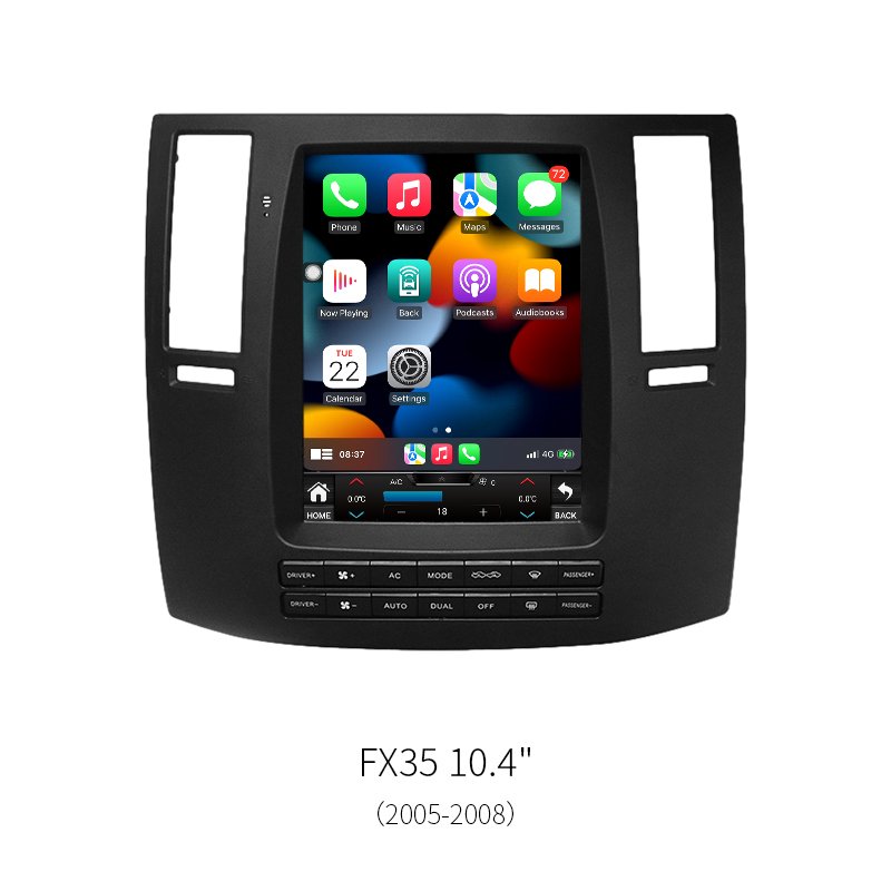 8‑Core Vertical Android Car Head Unit for Infiniti FX35 2005‑2008
