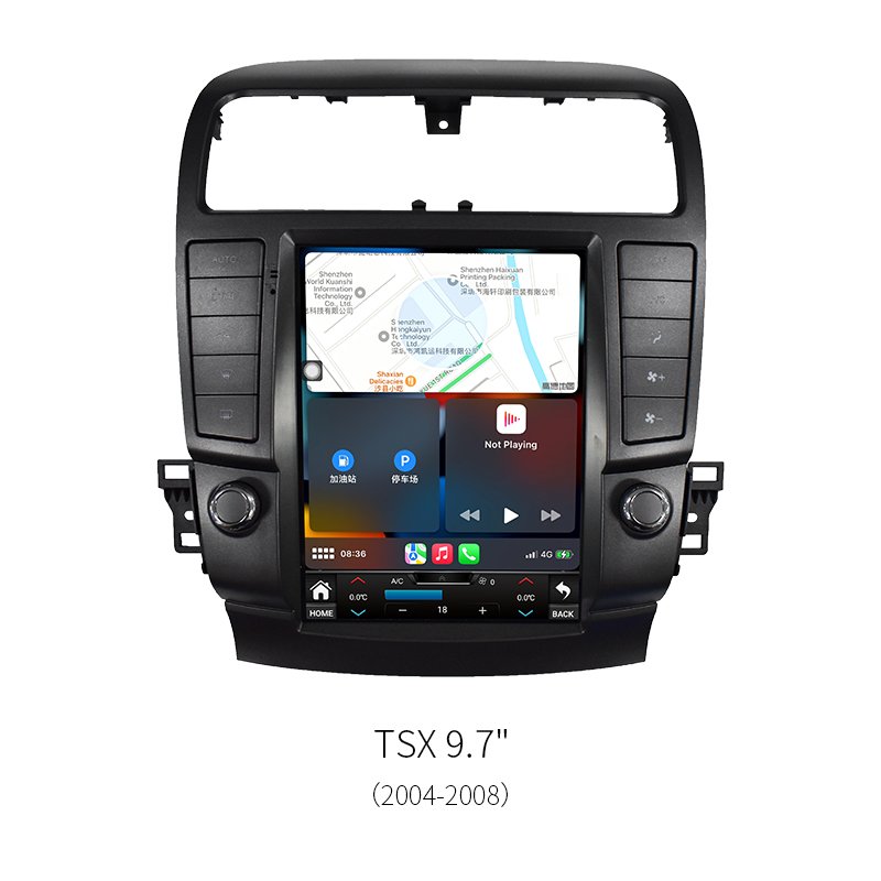 9.7" 8‑Core Vertical Android Car Head Unit for Acura TSX 2004‑2008 1920*720 HD Touch Screen Infotainment Stereo Upgrade detail