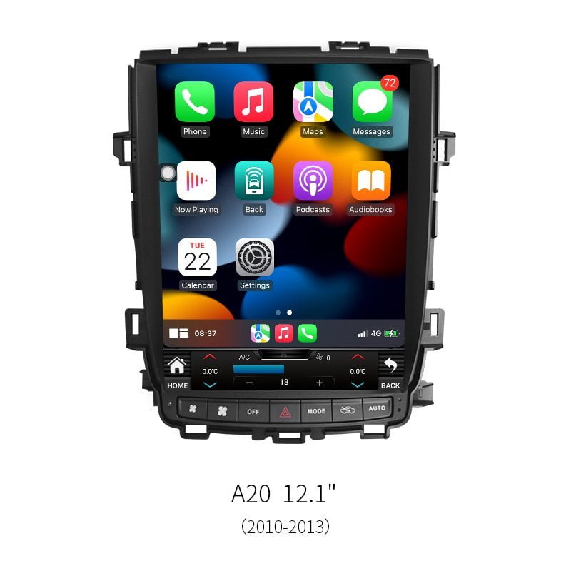 12.1″ Vertical Screen Android Car Stereo For Toyota Alphard A20 2010‑2013 8‑Core 1920*720 GPS CarPlay Radio Multimedia Player