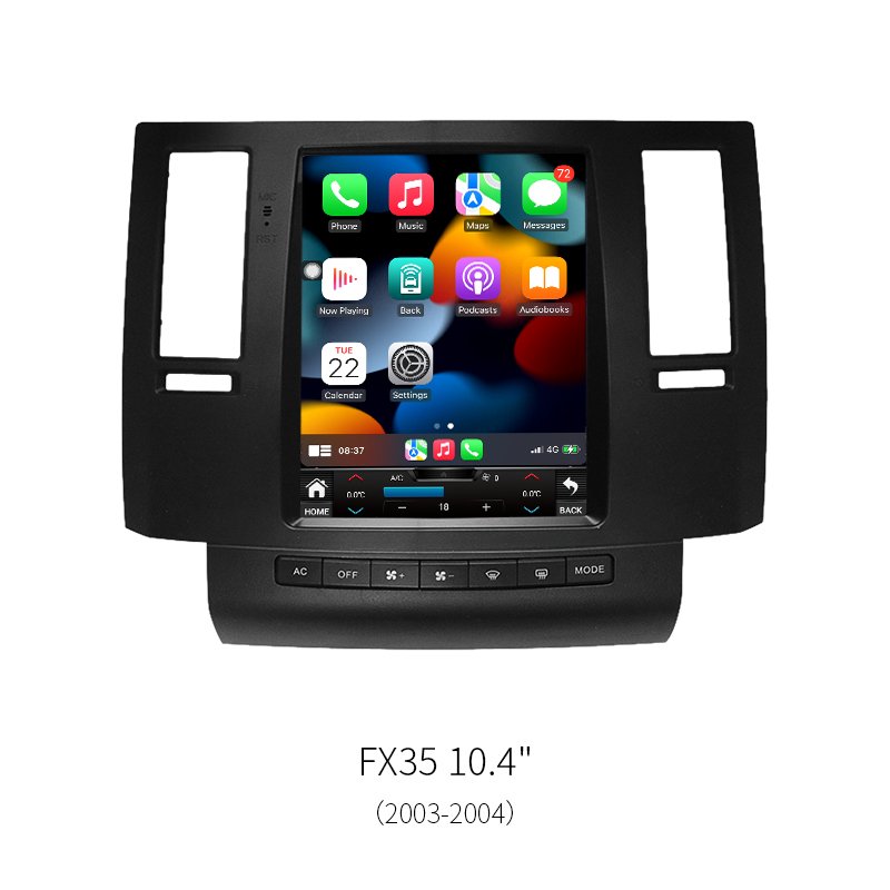 8‑Core Vertical Android Car Head Unit for Infiniti FX35 2003‑2004