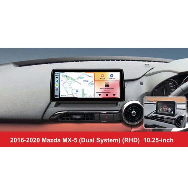 For Mazda MX‑5 2016‑2020 10.25″ Dual‑System Android Car Stereo RHD