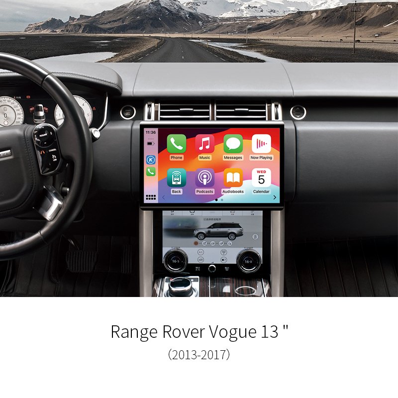 Android Car Head Unit 13″ Wireless CarPlay Android Auto Stereo Radio for Range Rover Vogue 2013‑2017 With Lower Screen