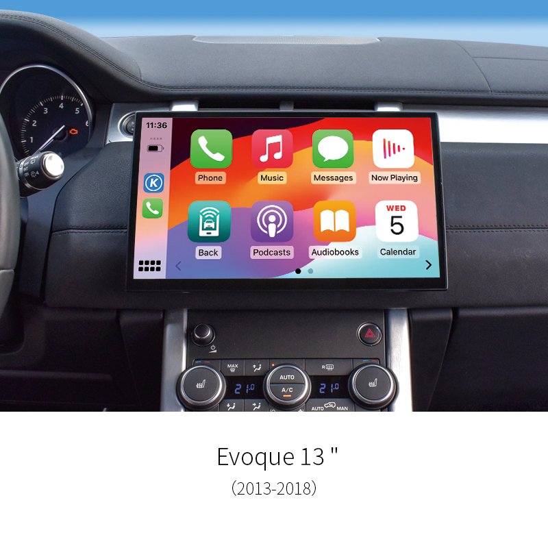 Android Car Head Unit 13″ Wireless CarPlay Android Auto Stereo Radio for Range Rover Evoque 2013‑2018
