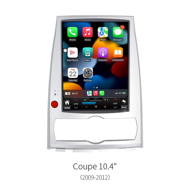 For Hyundai Coupe 2009‑2012 10.4 Inch Vertical Screen Android Car Radio GPS Navigation Head Unit