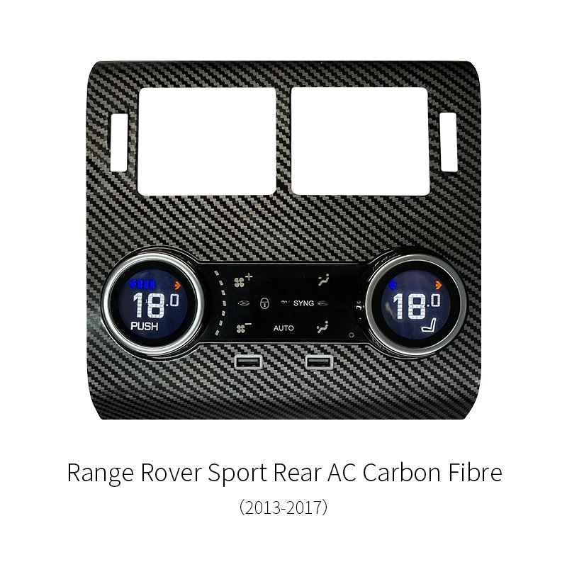 Rear Digital AC Climate Control Panel Carbon Fiber For Range Rover Sport L494 2013‑2017