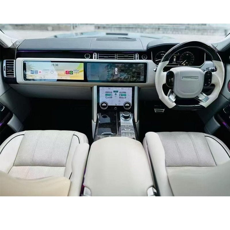 For Range Rover Vogue Sport Right‑Hand Drive Dual‑Screen Upgrade Kit Dual 12.3″ /15.5″ LCD Dual‑Screen Interaction Android Car Multimedia Player