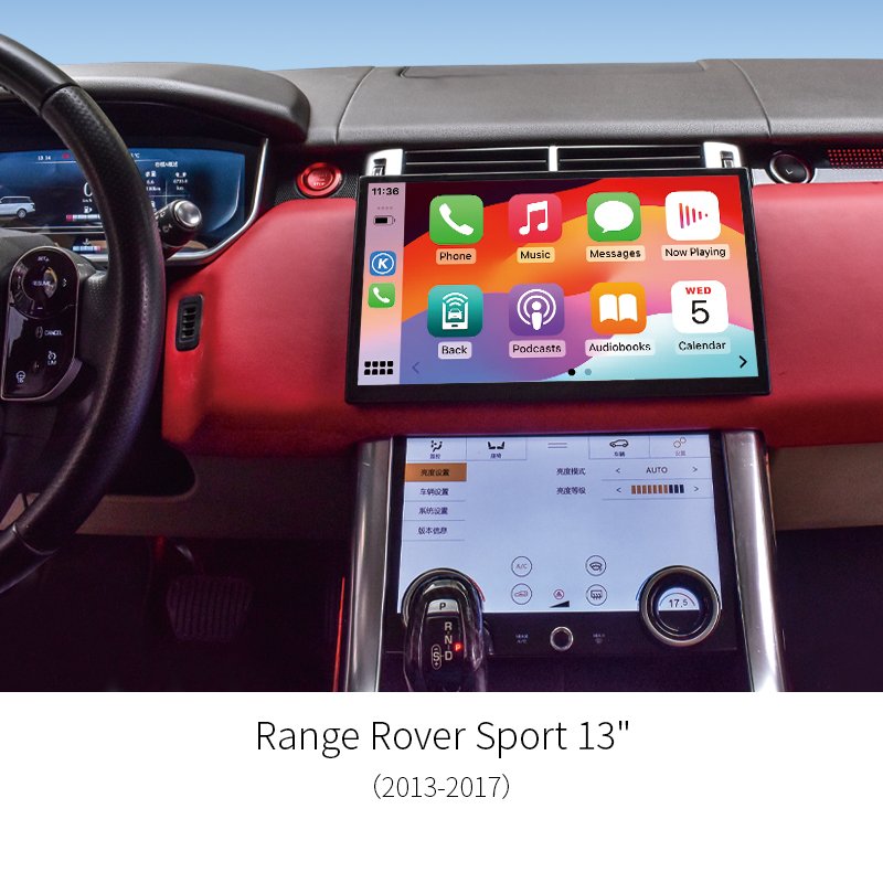 Android Car Head Unit 13″ Wireless CarPlay Android Auto Stereo Radio for Range Rover Sport 2013‑2017 With Lower Control Screen