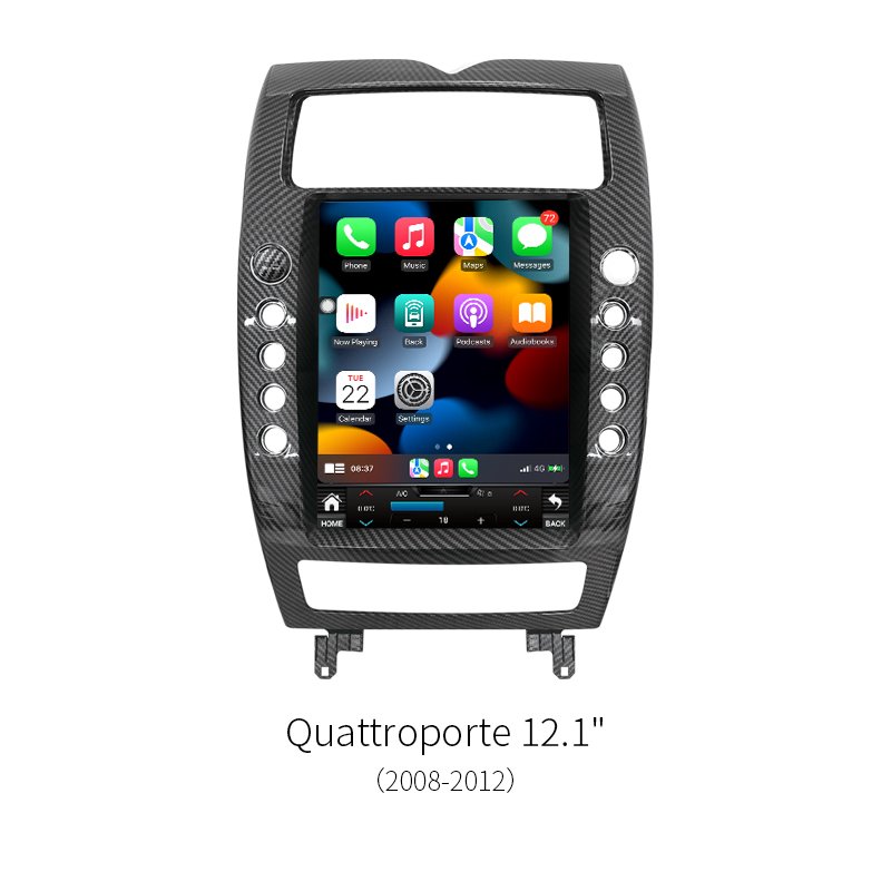 12.1″ Android Car Stereo GPS Head Unit Carbon Fiber Frame For Maserati Quattroporte 2008‑2012 Infotainment Upgrade