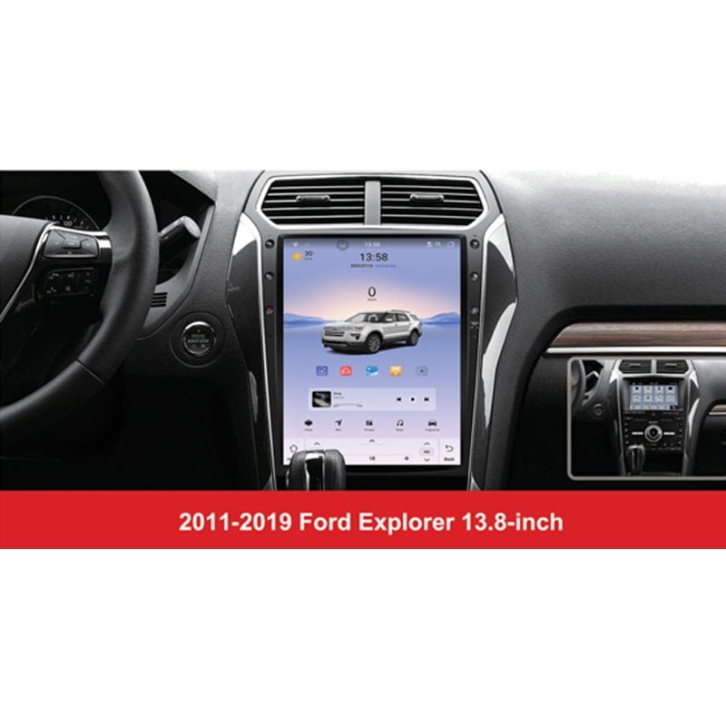 For Ford Explorer 2011‑2019 13.8″ Vertical Android Car Stereo