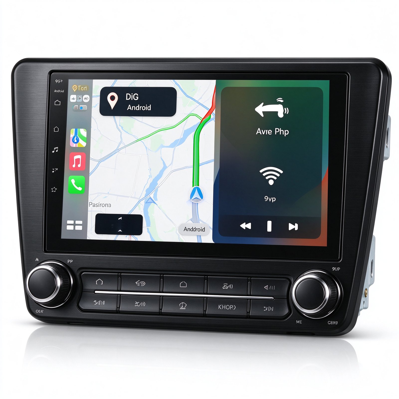9/10.2 inch knob universal unit Universal Android Car Stereo with Physical Buttons, Wireless CarPlay Android Auto, GPS Navigation HD Touch Screen, Universal Aftermarket Head Unit for Most Vehicles
