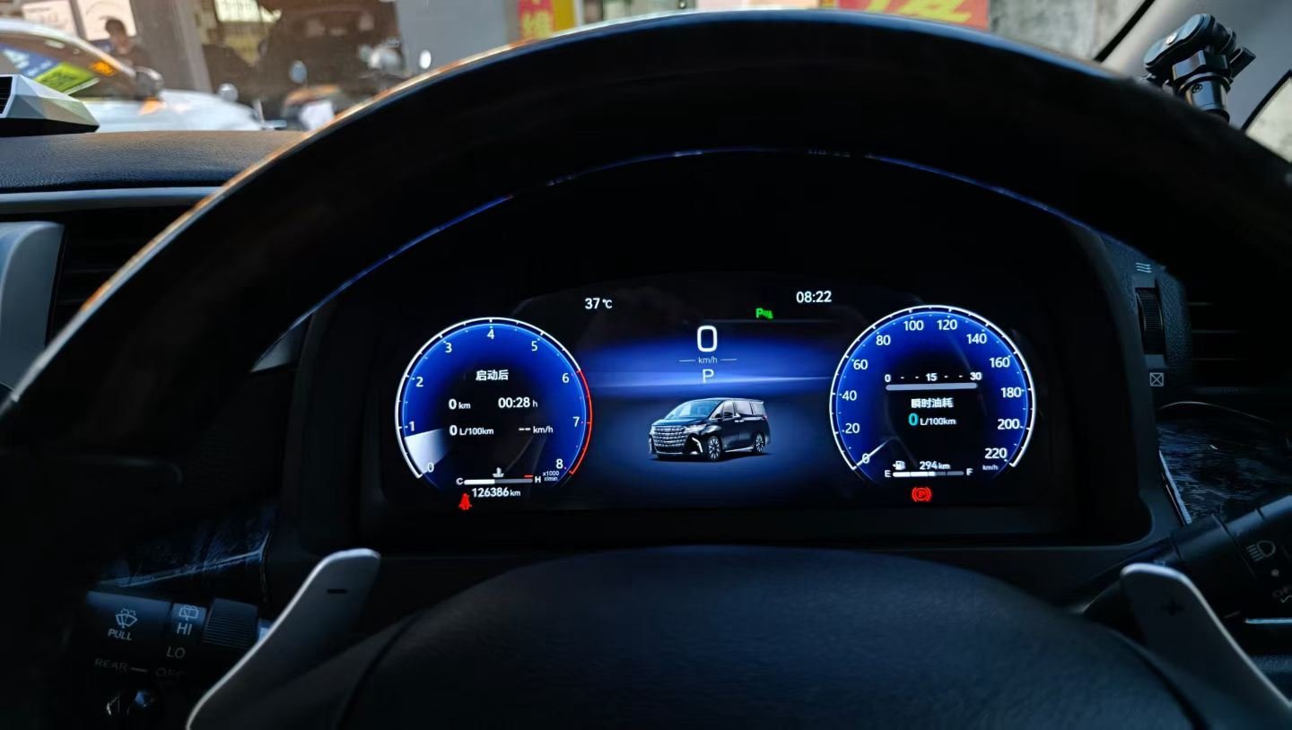 Full LCD Digital Instrument Cluster For Toyota Alphard 20 Series Retain Original Main Board