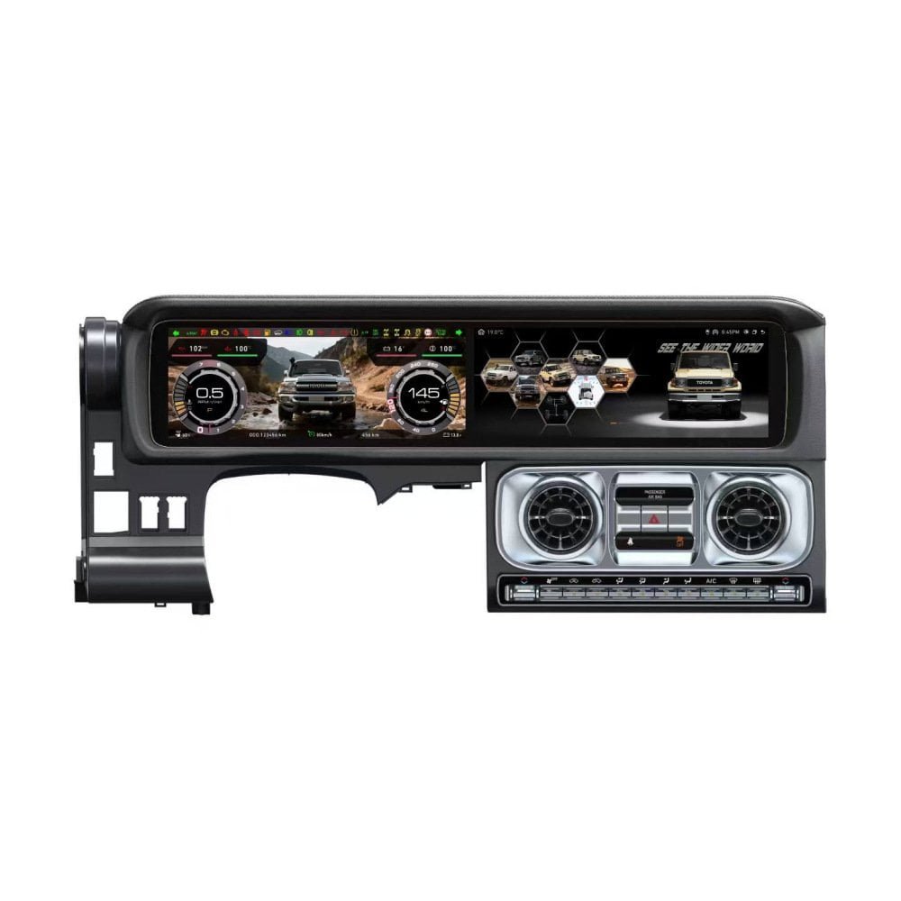 For Toyota Land Cruiser LC70‑LC79 Dual‑Screen Android Car Radio